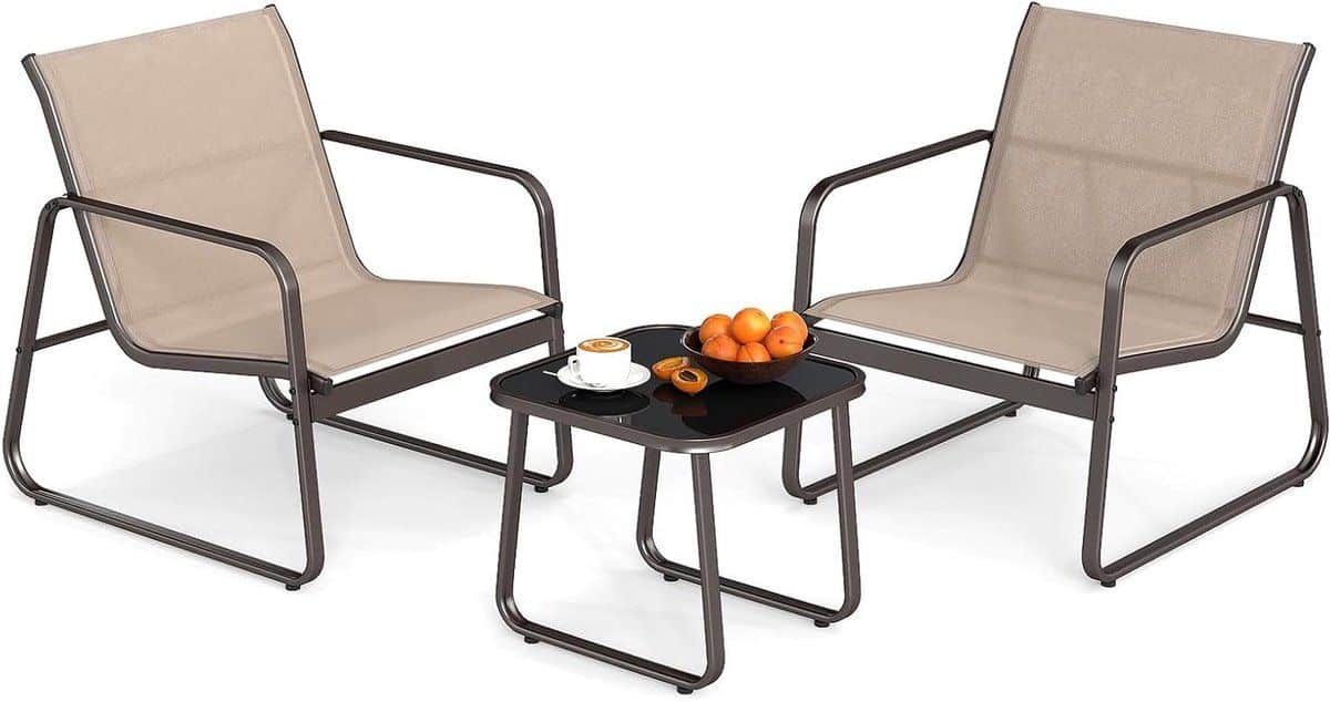tuinmeubelset 3 delig bistroset balcon buiten zitten ergonomische