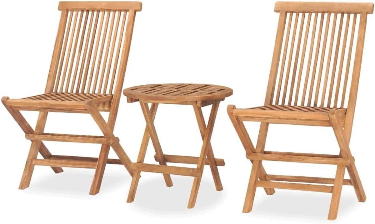tuinmeubelset 3 delig houten bistroset buiten genieten opvouwbaar