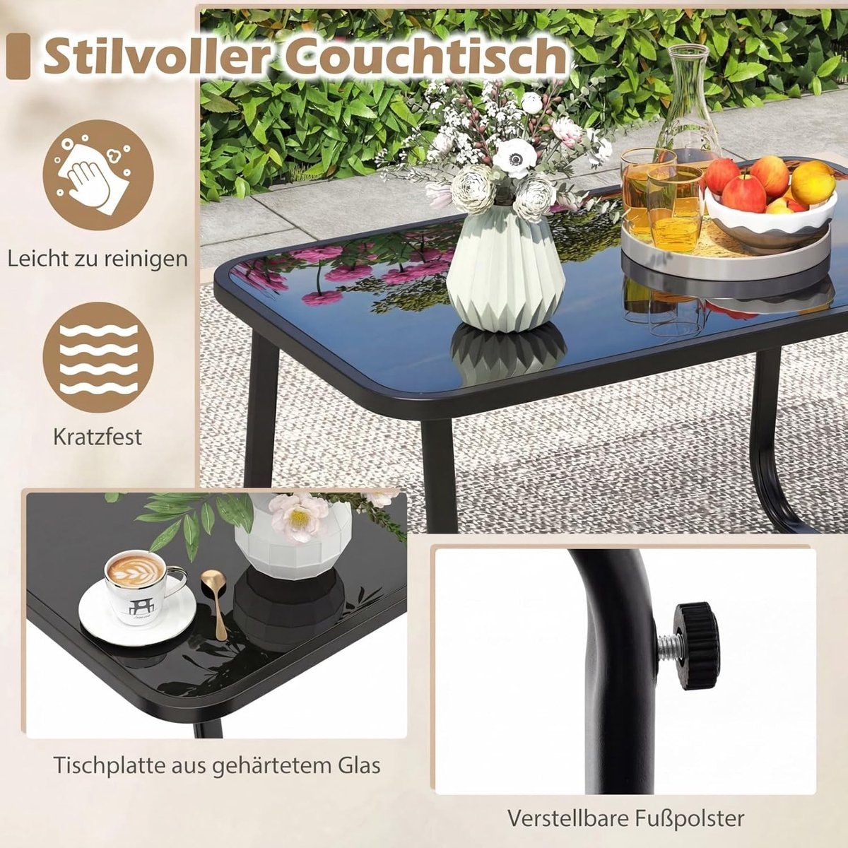 tuinmeubelset 4 delig 114 x 77 x 75 cm