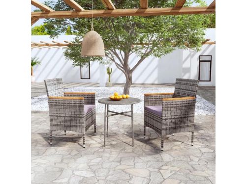 Tuinmeubelset Polyrotan - Balkonset 2 personen - Buiten dineren