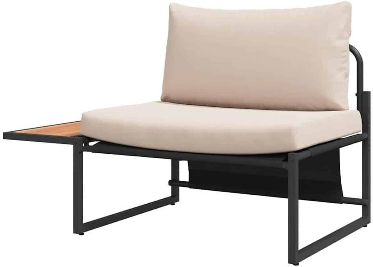 tuinmeubelset staal balkonset buiten zitten acaciahouten blad