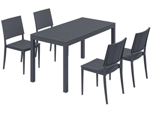 Tuinset - 5-delige Zitgroep - met 1 Tuintafel & 4