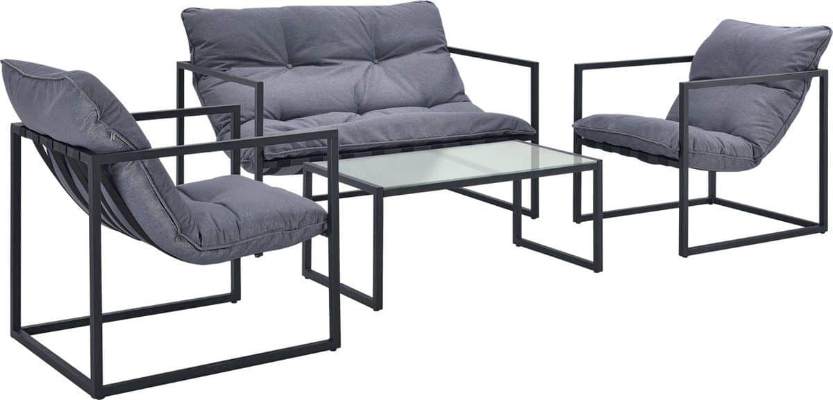 tuinset hector 4 delig tafel bank 2x