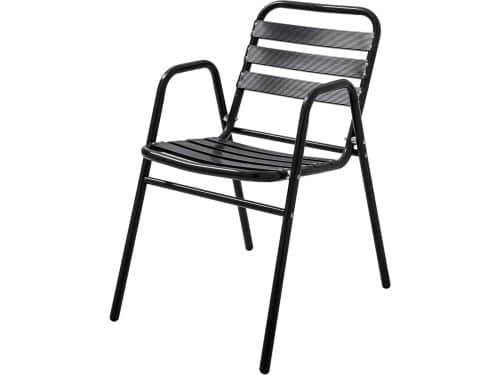 Tuinstoel Aluminium - Buitenstoel Stapelbaar - Terras Ontspannen - Weerbestendig