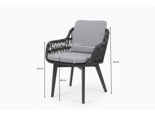 Tuinstoel Dakota Antraciet Relax Dining - 8300A