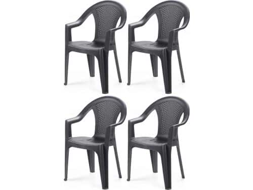 Tuinstoel kunststof - Rotan look stoel - Buiten zitten
