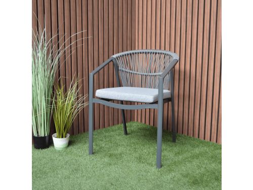 Tuinstoel Valencia Antraciet Relax Dining (stapelbaar) - 6301A