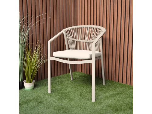 Tuinstoel Valencia Warm Wit Relax Dining (stapelbaar) - 6301W