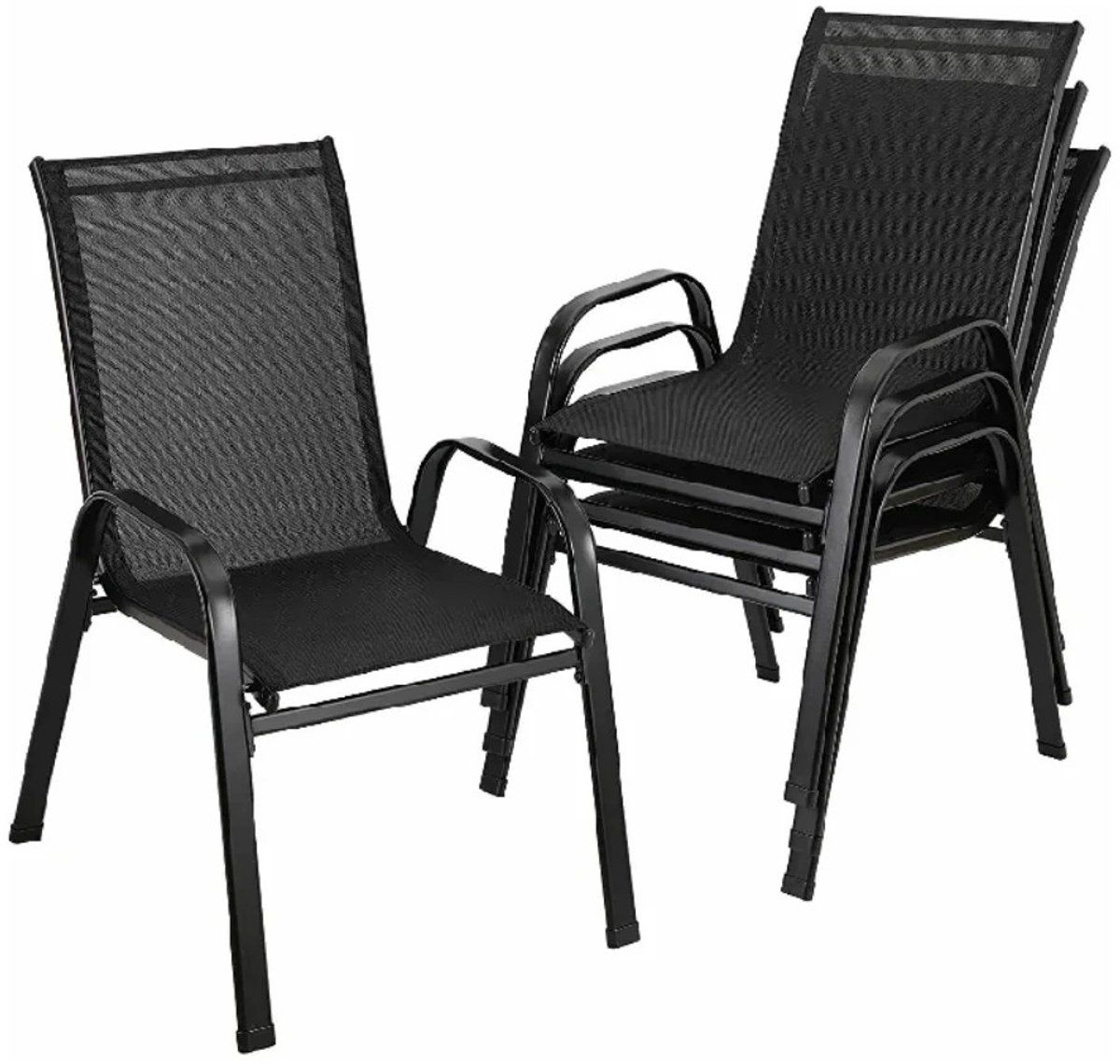 tuinstoelen 4 fauteuils stapelbare tuinstoelen met krachtig frame