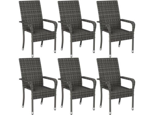 Tuinstoelen Polyrotan - Balkonstoel Terrasstoel - Buiten Ontspannen - Stapelbaar