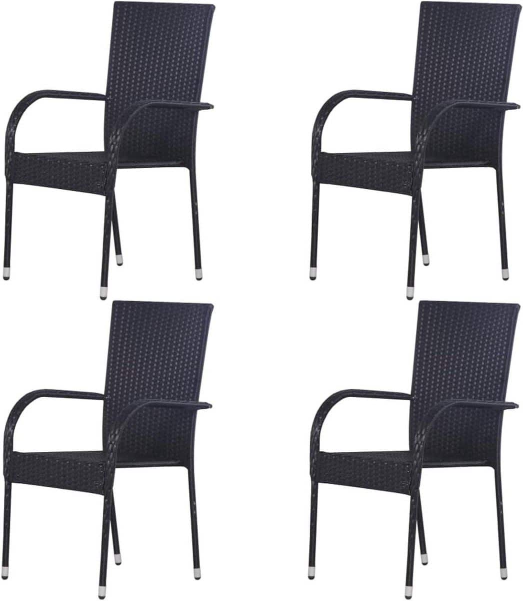 tuinstoelen stapelbaar balkonstoelen poly rattan buiten zitten