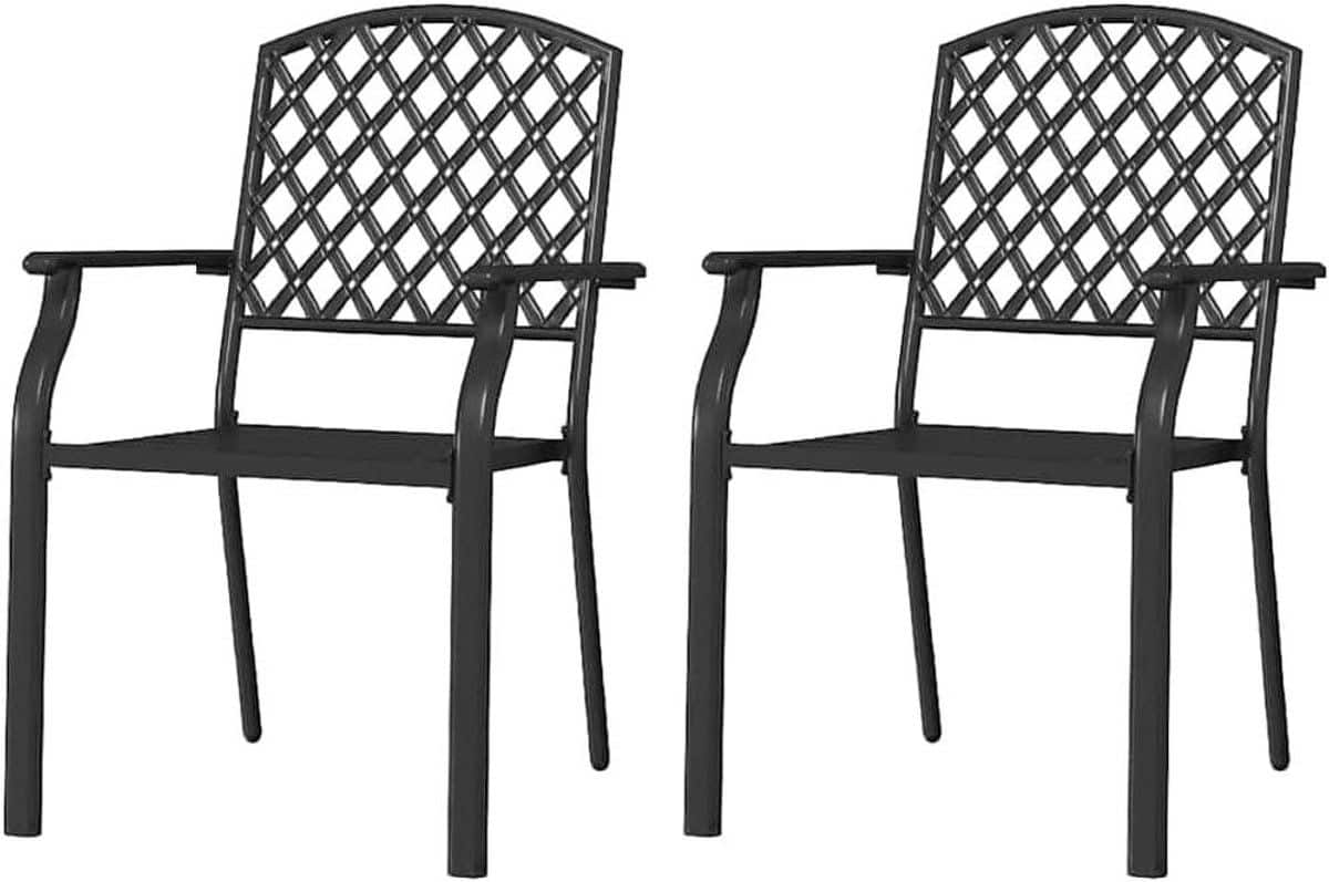 tuinstoelen stapelbaar buitenstoelen staal terras zitten roestbestendig