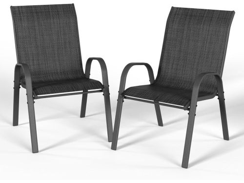 Tuinstoelenset Stapelbaar - Terrasstoelen Hoge Rug - Buiten Ontspannen