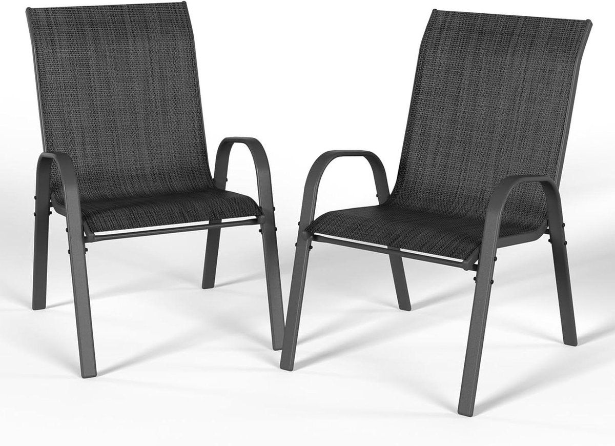 tuinstoelenset stapelbaar terrasstoelen hoge rug buiten ontspannen