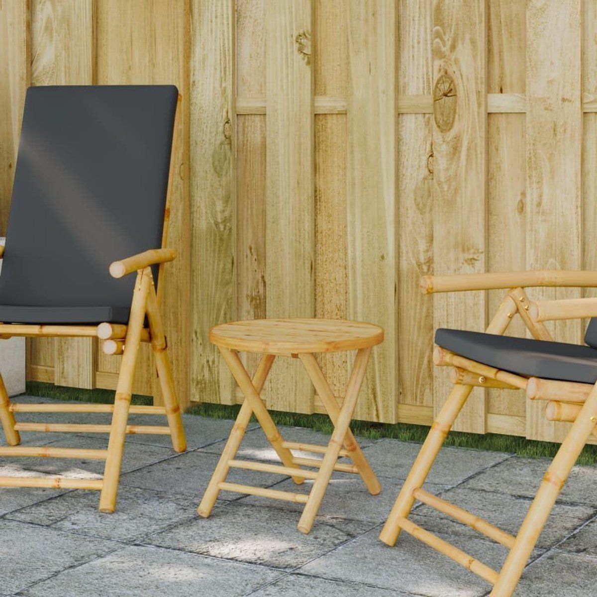 tuintafel bamboe klaptafel balkon buiten zitten duurzaam