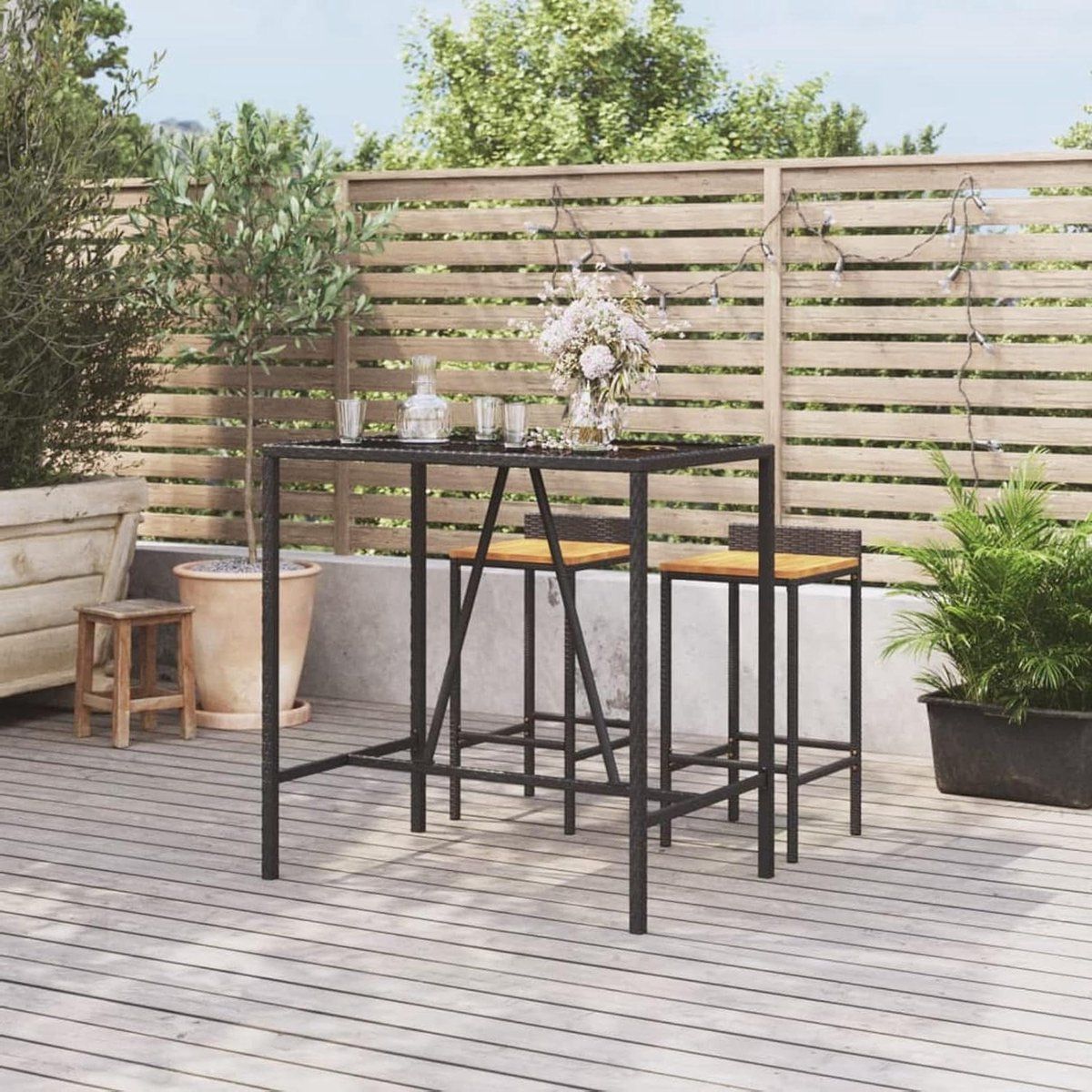 tuintafel bartafel salontafel terrastafel buiten genieten weerbestendig