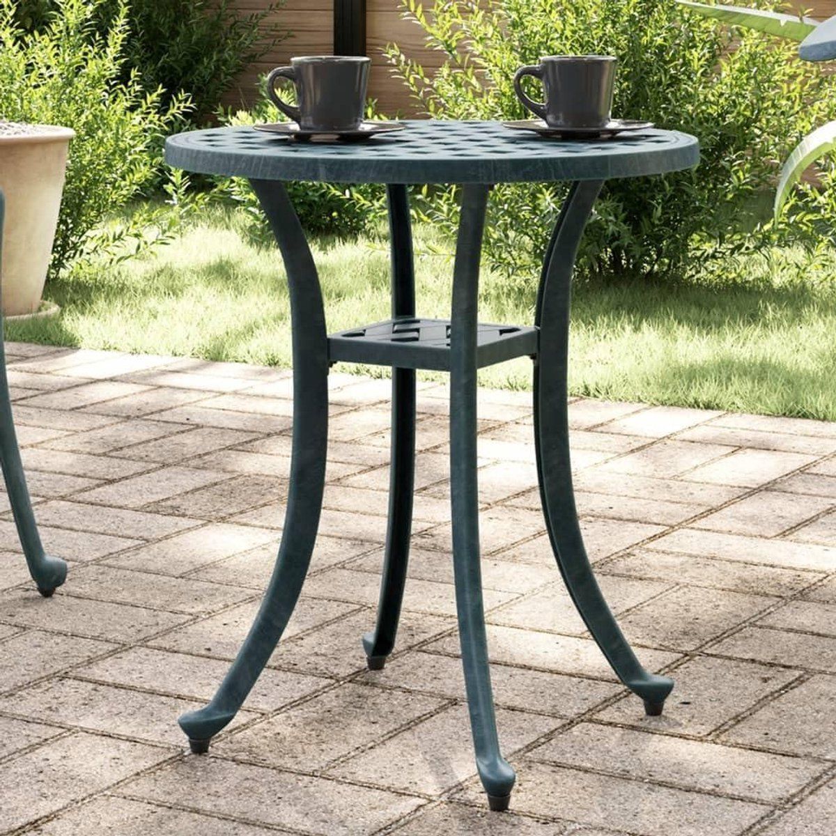 tuintafel bijzettafel balkon buiten zitten gegoten aluminium
