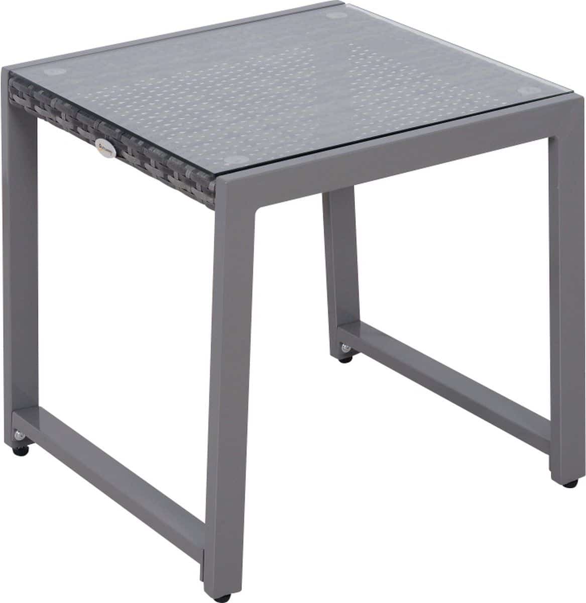 tuintafel bijzettafel tuinmeubelen tafel grijs