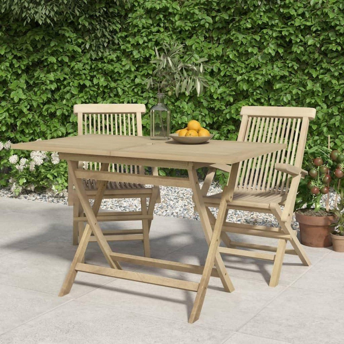 tuintafel inklapbaar houten klaptafel buiten eten massief