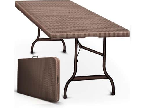 Tuintafel Inklapbaar - Klaptafel Buffet - Feestelijk Gebruik - Rotanlook
