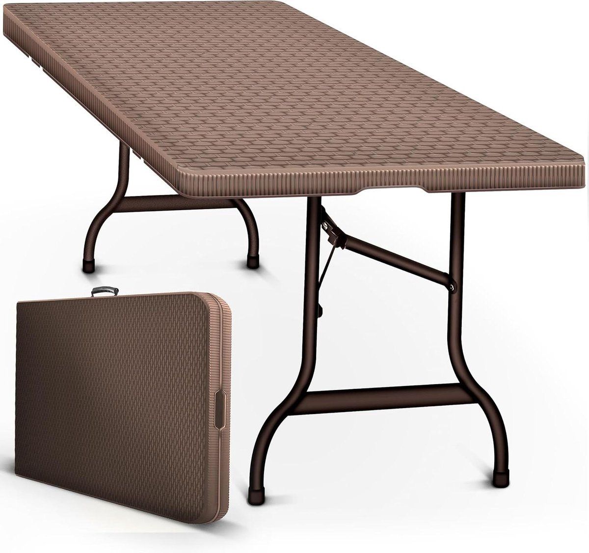tuintafel inklapbaar klaptafel buiten feestelijke bijeenkomsten rotanlook