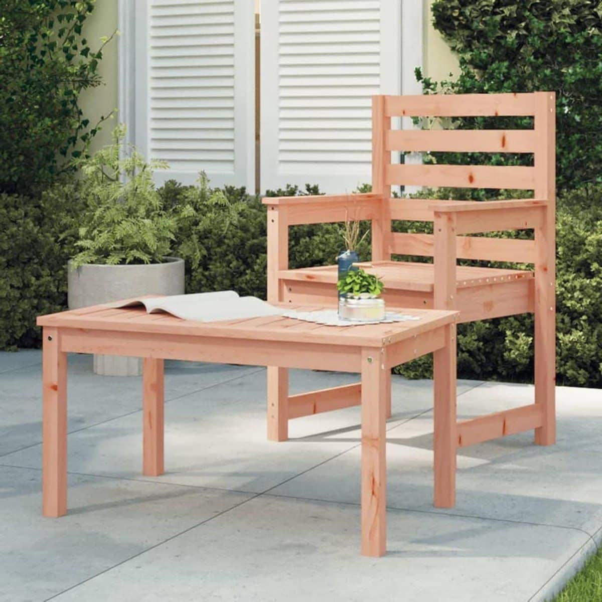 tuintafel massief hout terrastafel bijzettafel buiten genieten