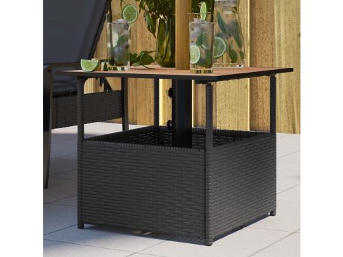 Tuintafel met parasolgat - Bijzettafel Tuin - Buiten Ontspannen