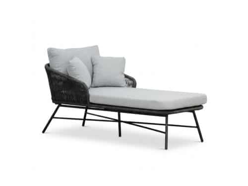 Tulum ligbed | touw + aluminium | Stone Grey