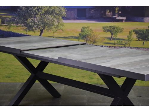 Tunis New Delhi dining tuinset uitschuifbaar 204-264x103xH74,5 cm 9 delig