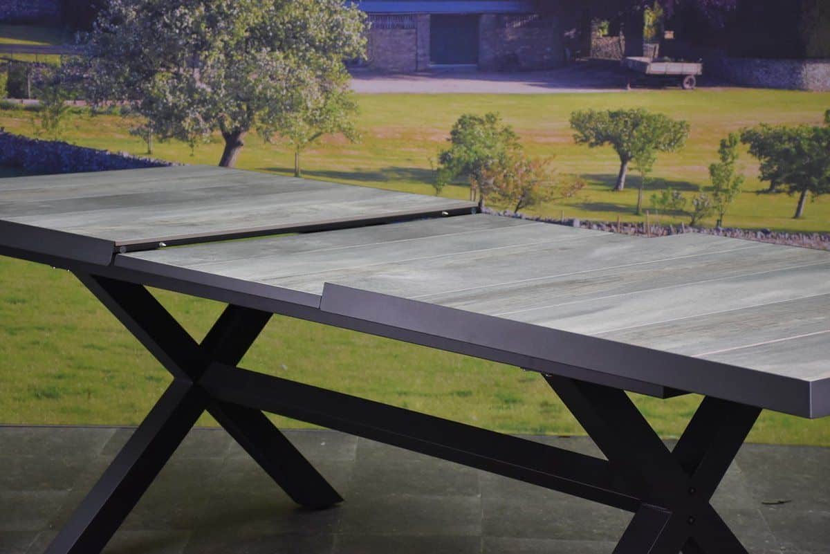 tunis new delhi dining tuinset uitschuifbaar 204 264x103xh74,5 cm 9 delig