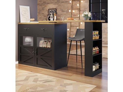 Uitschuifbare Bartafel - Hoge Keukentafel - Flexibel Gebruik - 360