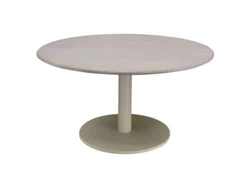 Union dining tafel 140x140x75 cm latte polystone travertine
