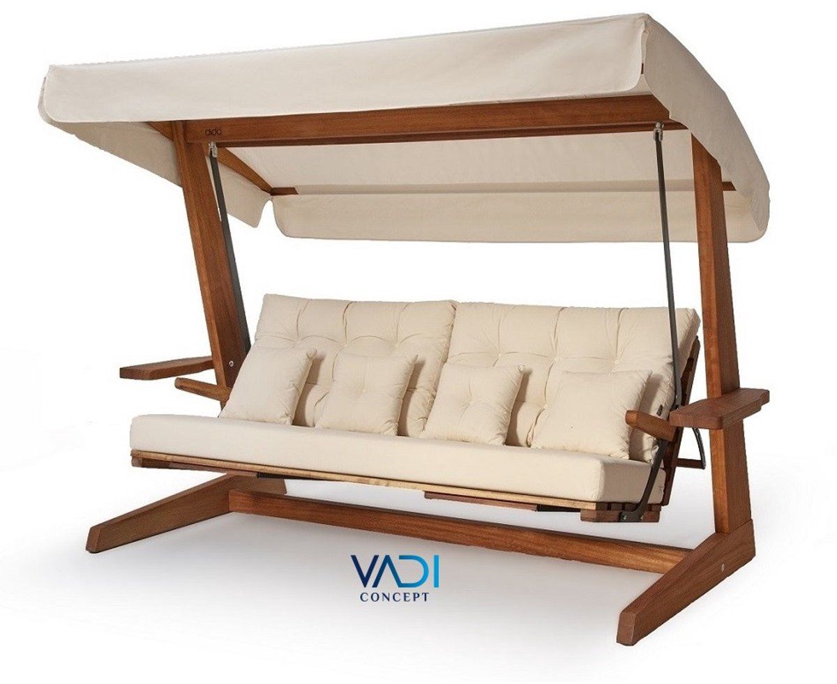 vadi concept luna 2600 premium houten schommelbank beige