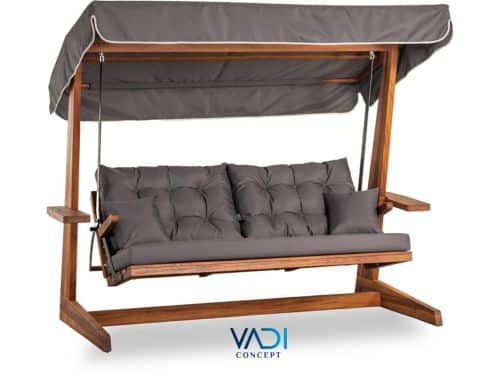 Vadi Concept SIA 2400 Houten Schommelbank - Antraciet - Massief