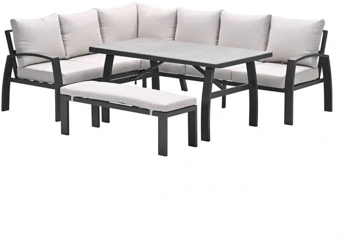 vasano lounge dining hoekset links 4 dlg. c. black