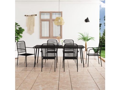 Venezia Rope Luxe Design Tuinset (7-Delig) met 6 Stoelen van