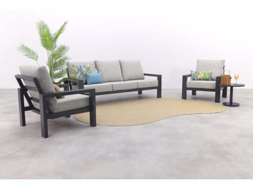 Verano stoel-bank loungeset (3-delig) - Royal Grey