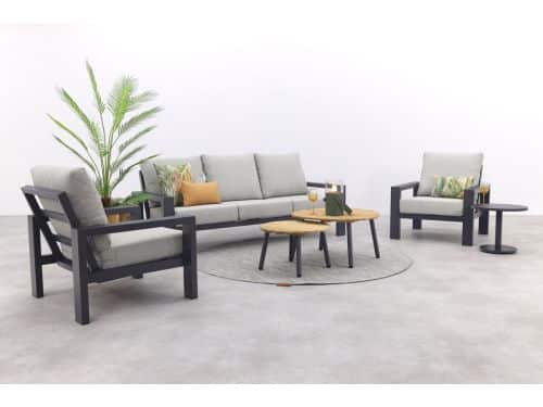 Verano/Mindo stoel-bank loungeset (5-delig) - Royal Grey/Teak