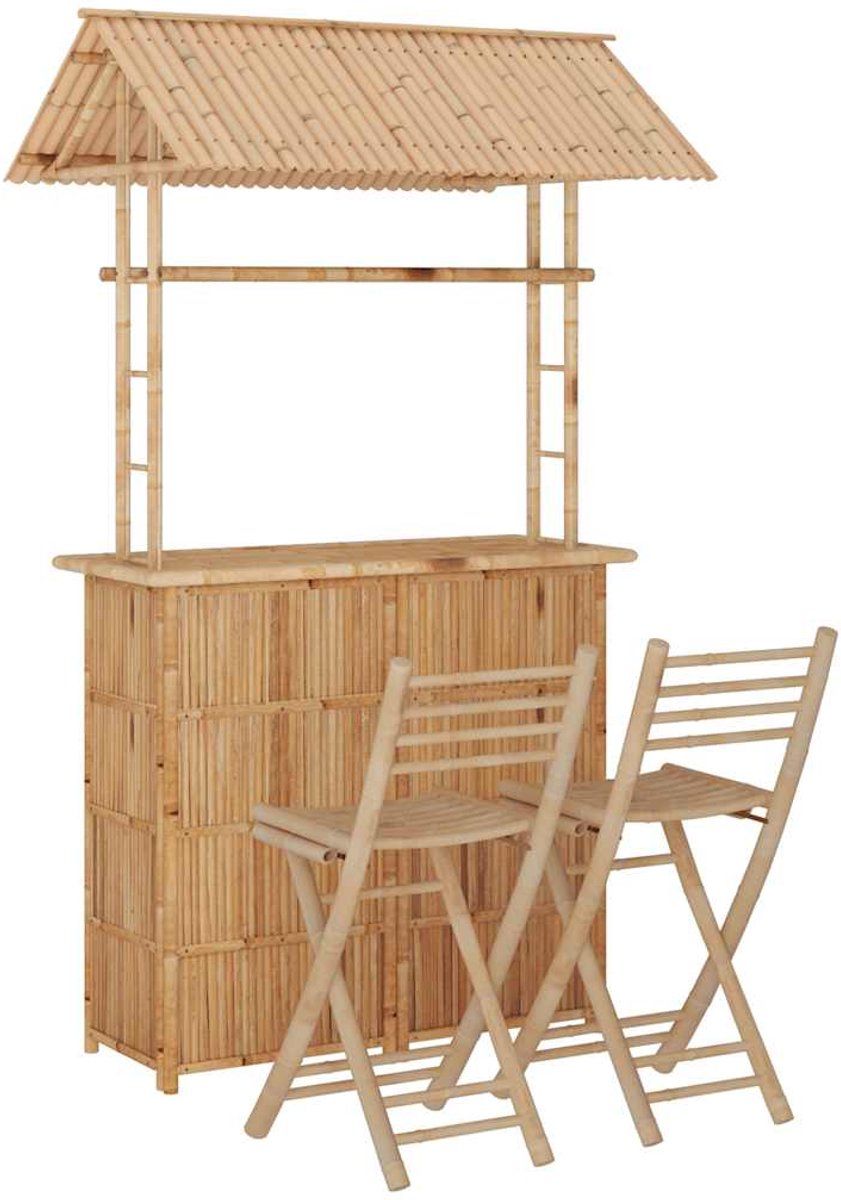 vidaxl 3 delige barset bamboe