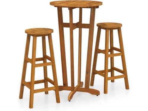 vidaXL - 3-delige - Barset - massief - acaciahout