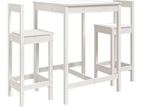 vidaXL - 3-delige - Barset - massief - grenenhout