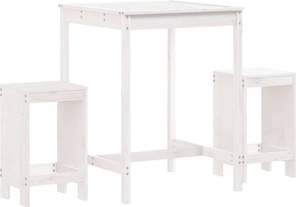 vidaxl 3 delige barset massief grenenhout