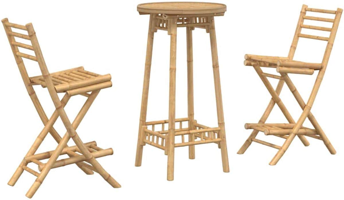 vidaxl 3 delige barset voor buiten
