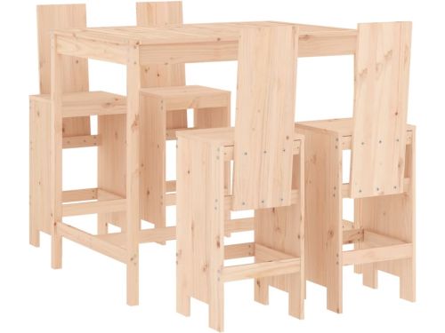 vidaXL - 5-delige - Barset - massief - grenenhout