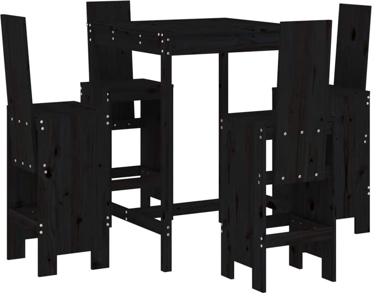 vidaxl 5 delige barset massief grenenhout
