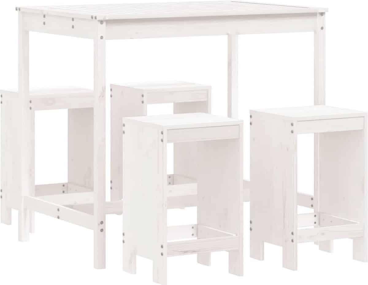 vidaxl 5 delige barset massief grenenhout