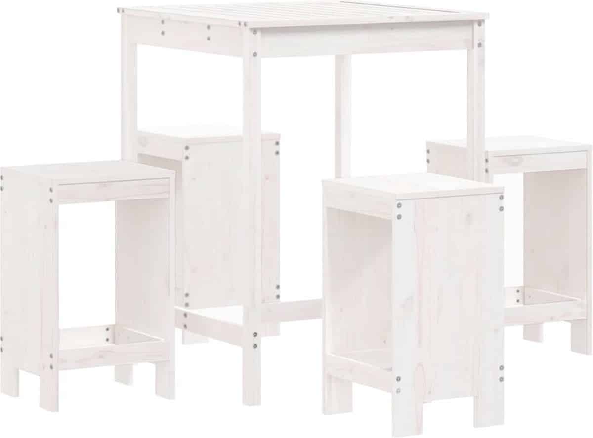 vidaxl 5 delige barset massief grenenhout
