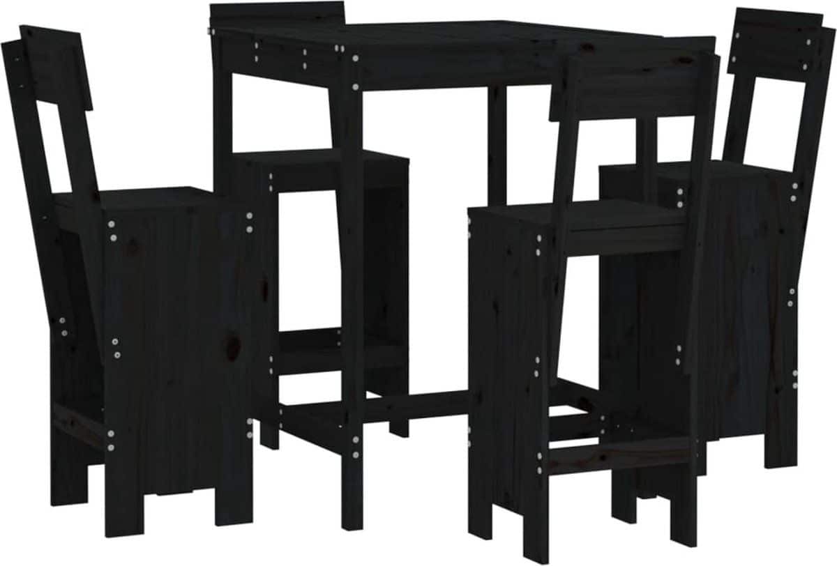 vidaxl 5 delige barset massief grenenhout