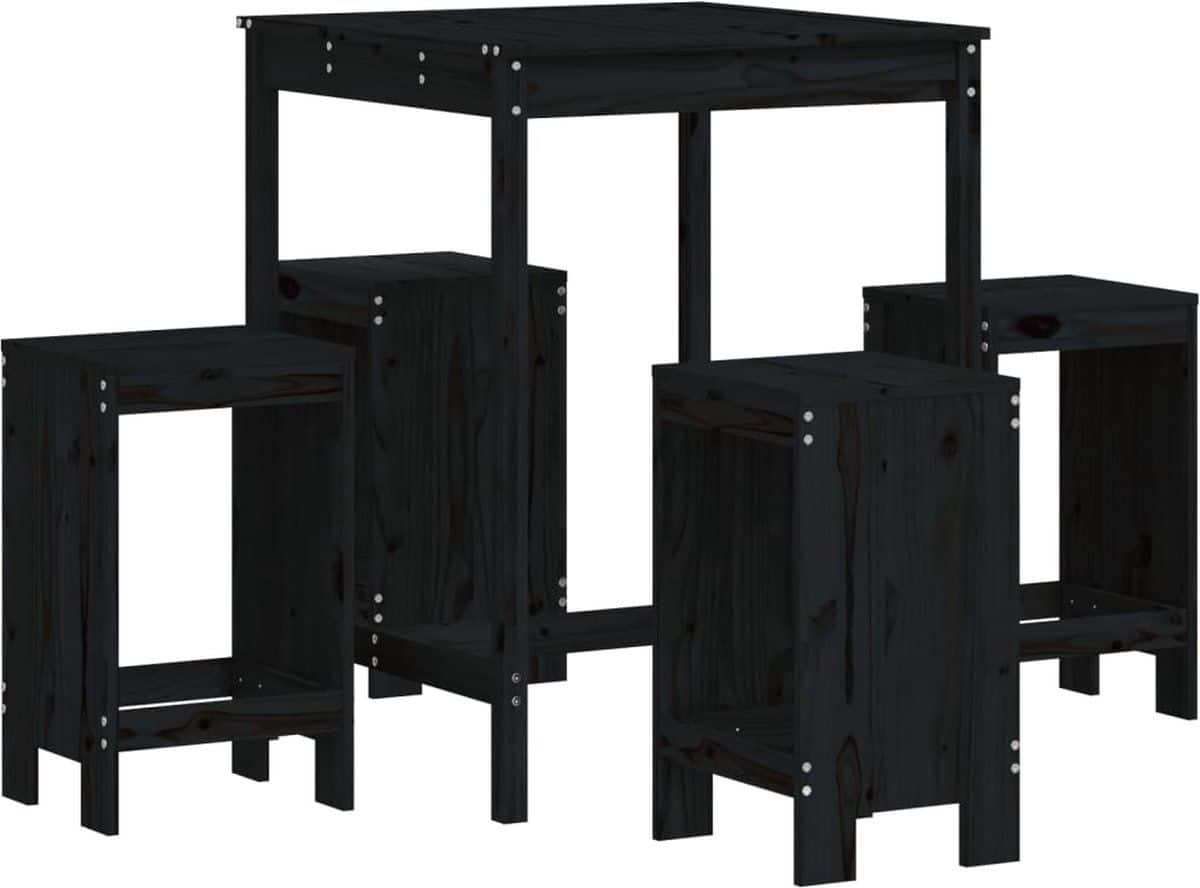 vidaxl 5 delige barset massief grenenhout