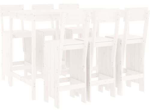 vidaXL - 7-delige - Barset - massief - grenenhout